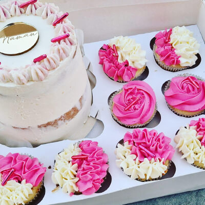 mini layer cake cupcakes